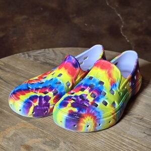 VANS Youth TRK Slip-On Tie Dye Water Shoes Size 2